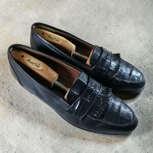 Belvedere Florence Shoes Mens 11 M Genuine Crocodile Loafers Hand Made In Italy.